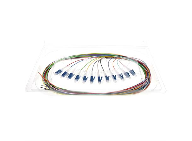 Pigtail LC 10/125 1,5m 12-pack G657A S12 12 färger 